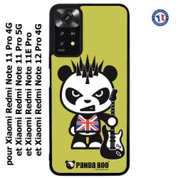 Coque pour Xiaomi Redmi Note 11 PRO 4G et 5G PANDA BOO© Punk Musique Guitare - coque humour
