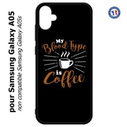 Coque pour Samsung Galaxy A05 - My Blood Type is Coffee - coque café