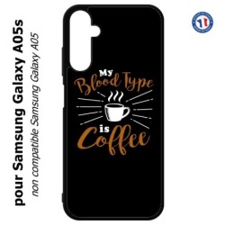 Coque pour Samsung Galaxy A05s - My Blood Type is Coffee - coque café