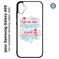 Coque pour Samsung Galaxy A05 - Kiss me now Midnight is past my Bedtime amour embrasse-moi