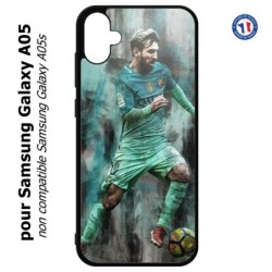 Coque pour Samsung Galaxy A05 - Lionel Messi FC Barcelone Foot vert-rouge-jaune