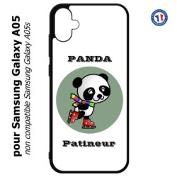 Coque pour Samsung Galaxy A05 - Panda patineur patineuse - sport patinage