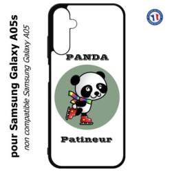 Coque pour Samsung Galaxy A05s - Panda patineur patineuse - sport patinage