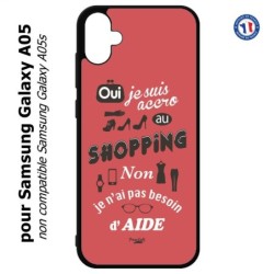 Coque pour Samsung Galaxy A05 - ProseCafé© coque Humour : OUI je suis accro au Shopping