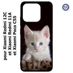 Coque pour Xiaomi Redmi 12C / Poco C55 - Bébé chat tout mignon - chaton yeux bleus