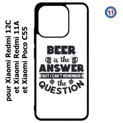 Coque pour Xiaomi Redmi 12C / Poco C55 - Beer is the answer Humour Bière