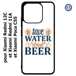 Coque pour Xiaomi Redmi 12C / Poco C55 - Save Water Drink Beer Humour Bière