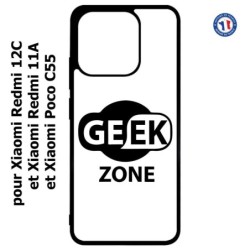 Coque pour Xiaomi Redmi 12C / Poco C55 - Logo Geek Zone noir & blanc