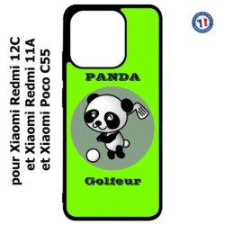 Coque pour Xiaomi Redmi 12C / Poco C55 - Panda golfeur - sport golf - panda mignon