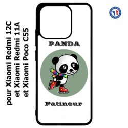 Coque pour Xiaomi Redmi 12C / Poco C55 - Panda patineur patineuse - sport patinage