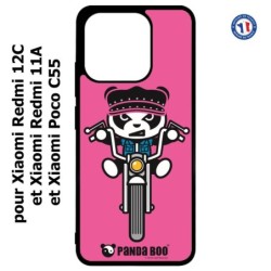 Coque pour Xiaomi Redmi 12C / Poco C55 - PANDA BOO© Moto Biker - coque humour