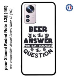 Coque pour Xiaomi Redmi Note 12S (4G) - Beer is the answer Humour Bière