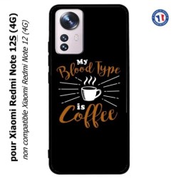 Coque pour Xiaomi Redmi Note 12S (4G) - My Blood Type is Coffee - coque café