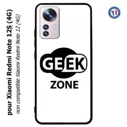 Coque pour Xiaomi Redmi Note 12S (4G) - Logo Geek Zone noir & blanc