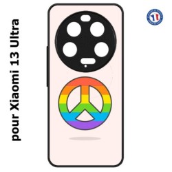 Coque pour Xiaomi 13 Ultra - Peace and Love LGBT - couleur arc en ciel