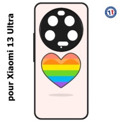 Coque pour Xiaomi 13 Ultra - Rainbow hearth LGBT - couleur arc en ciel Coeur LGBT