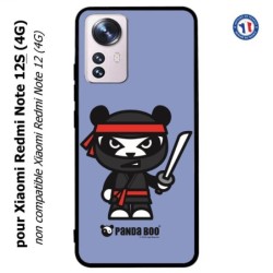 Coque pour Xiaomi Redmi Note 12S (4G) - PANDA BOO© Ninja Boo noir - coque humour