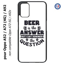 Coque pour Oppo A52 / A72(4G) / A92 - Beer is the answer Humour Bière