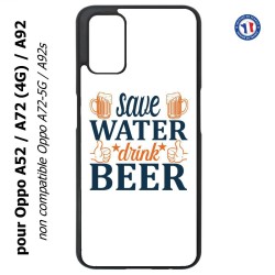 Coque pour Oppo A52 / A72(4G) / A92 - Save Water Drink Beer Humour Bière