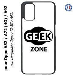 Coque pour Oppo A52 / A72(4G) / A92 - Logo Geek Zone noir & blanc
