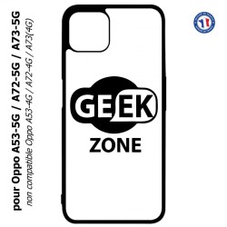 Coque pour Oppo A53-5G / A72-5G / A73-5G - Logo Geek Zone noir & blanc