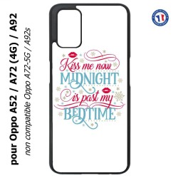 Coque pour Oppo A52 / A72(4G) / A92 - Kiss me now Midnight is past my Bedtime amour embrasse-moi
