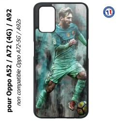 Coque pour Oppo A52 / A72(4G) / A92 - Lionel Messi FC Barcelone Foot vert-rouge-jaune