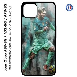 Coque pour Oppo A53-5G / A72-5G / A73-5G - Lionel Messi FC Barcelone Foot vert-rouge-jaune