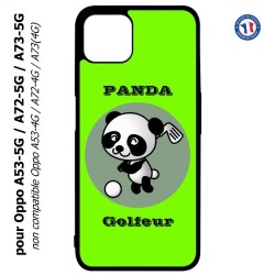 Coque pour Oppo A53-5G / A72-5G / A73-5G - Panda golfeur - sport golf - panda mignon