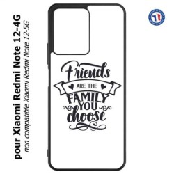 Coque pour Xiaomi Redmi Note 12-4G - Friends are the family you choose - citation amis famille
