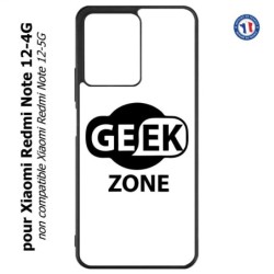Coque pour Xiaomi Redmi Note 12-4G - Logo Geek Zone noir & blanc