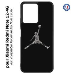 Coque pour Xiaomi Redmi Note 12-4G - Michael Jordan 23 shoot Chicago Bulls Basket