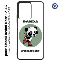 Coque pour Xiaomi Redmi Note 12-4G - Panda patineur patineuse - sport patinage