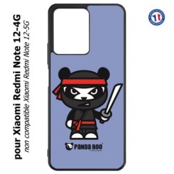 Coque pour Xiaomi Redmi Note 12-4G - PANDA BOO© Ninja Boo noir - coque humour