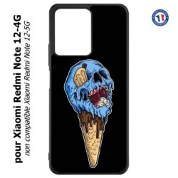 Coque pour Xiaomi Redmi Note 12-4G - Ice Skull - Crâne Glace - Cône Crâne - skull art