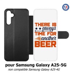 Etui cuir pour Samsung A25 5G - Always time for another Beer Humour Bière