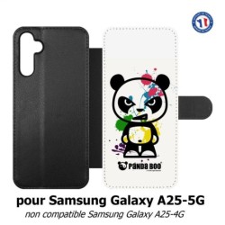Etui cuir pour Samsung A25 5G - PANDA BOO© paintball color flash - coque humour
