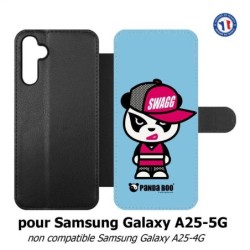 Etui cuir pour Samsung A25 5G - PANDA BOO© Miss Panda SWAG - coque humour