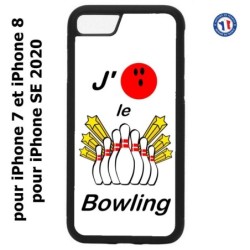 Coque pour iPhone 7/8 et iPhone SE 2020 J'aime le Bowling