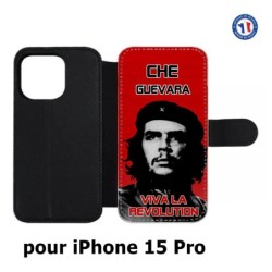 Etui cuir pour iPhone 15 Pro - Che Guevara - Viva la revolution