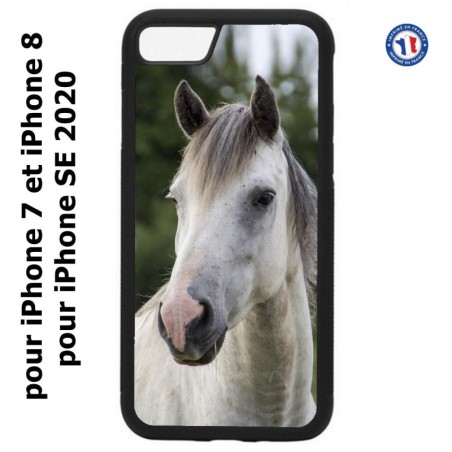 Coque pour iPhone 7/8 et iPhone SE 2020 Coque cheval blanc - tête de cheval