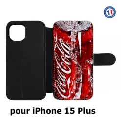 Etui cuir pour iPhone 15 Plus - Coca-Cola Rouge Original