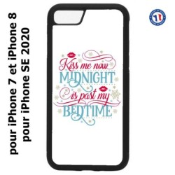 Coque pour iPhone 7/8 et iPhone SE 2020 Kiss me now Midnight is past my Bedtime amour embrasse-moi
