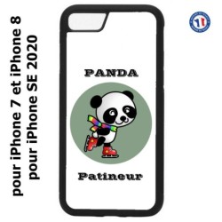 Coque pour iPhone 7/8 et iPhone SE 2020 Panda patineur patineuse - sport patinage