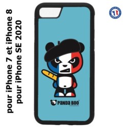 Coque pour iPhone 7/8 et iPhone SE 2020 PANDA BOO© Français béret baguette - coque humour