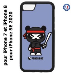 Coque pour iPhone 7/8 et iPhone SE 2020 PANDA BOO© Ninja Boo noir - coque humour