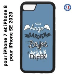 Coque pour iPhone 7/8 et iPhone SE 2020 ProseCafé© coque Humour : Ange gardien un boulot d'enfer