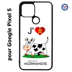 Coque pour Google Pixel 5 J'aime la Normandie - vache normande