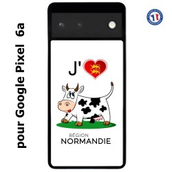 Coque pour Google Pixel 6a J'aime la Normandie - vache normande