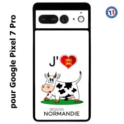 Coque pour Google Pixel 7 Pro J'aime la Normandie - vache normande